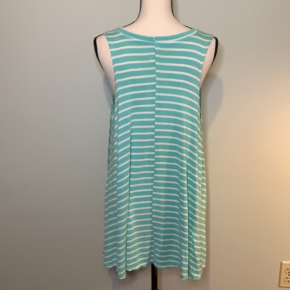 Stripped Razorback Tank Dress Sz M - Picture 2 of 5